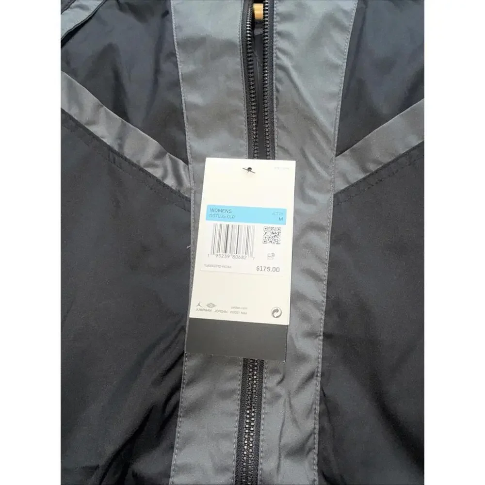 Nike Jordan Women's Color Block Next Utility Capsule Jacket (Medium, Gray/Black)